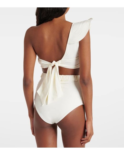 Slip bikini a vita alta di Johanna Ortiz in White