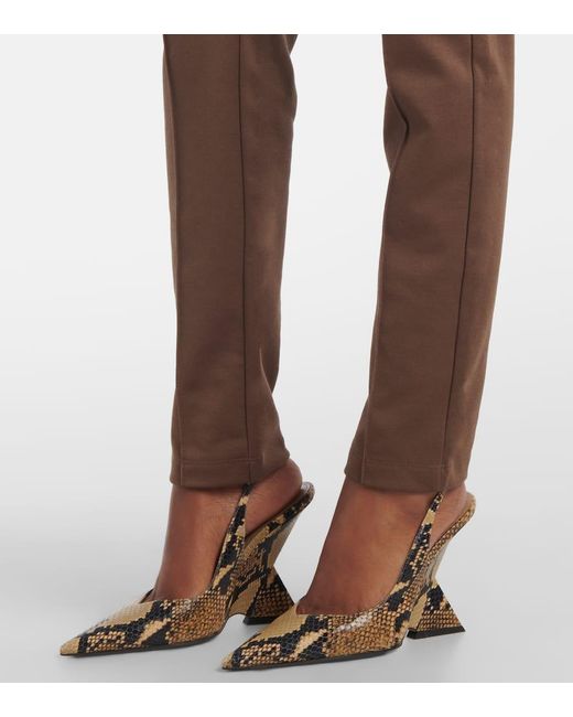 Pantalones Deportivos De Mezcla De Algodon The Attico de color Brown