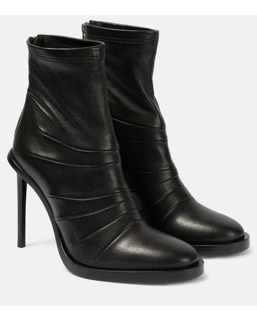 Ann Demeulemeester Black Carol Leather Ankle Boots