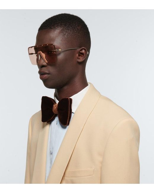 Gucci Natural Mask-frame Sunglasses for men