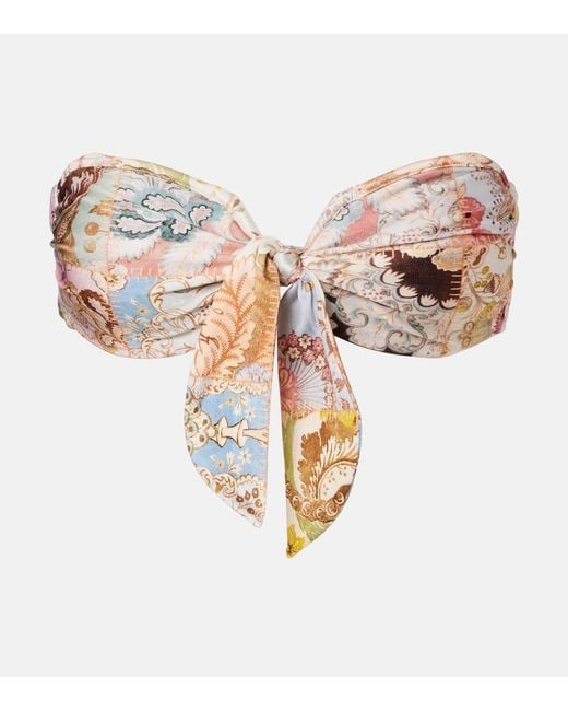 Zimmermann Natural Bedrucktes Bikini-Oberteil Daylight