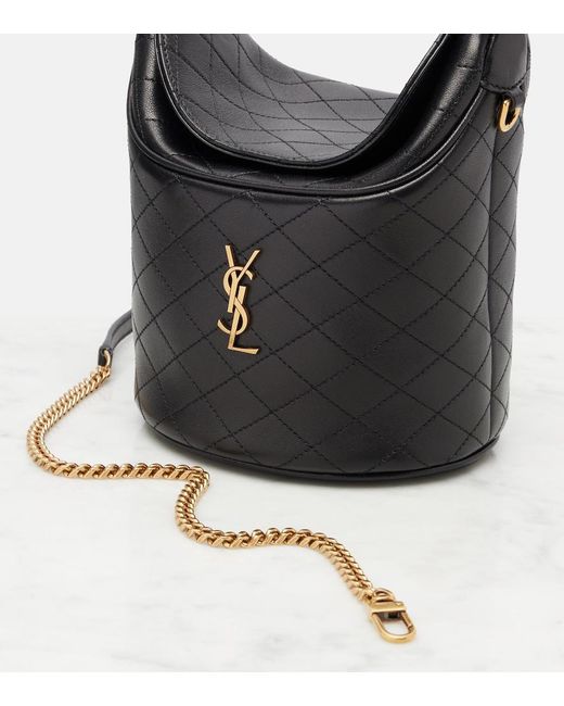 Saint Laurent Black Gaby Bucket Bag