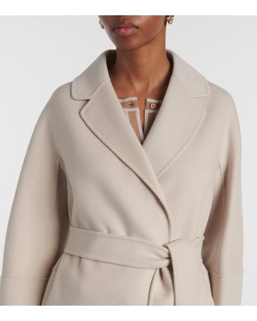 Max Mara Natural Mantel Mit Gürtel