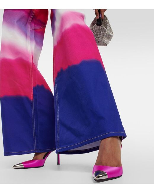 Area Pink Amazona Slingback Leather Pumps