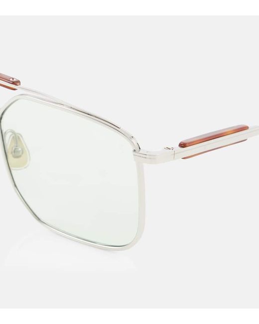 Brunello Cucinelli Natural Sartorial Sunset Square Sunglasses