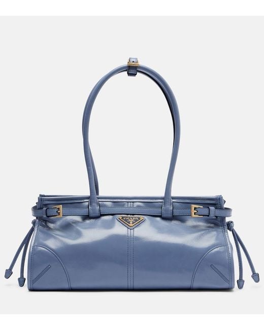 Prada Blue Bonnie Medium Leather Shoulder Bag