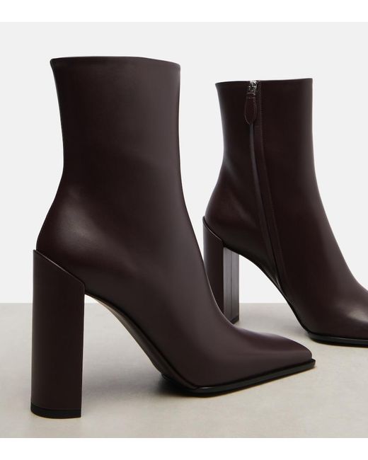 Alaïa Brown Leather Ankle Boots