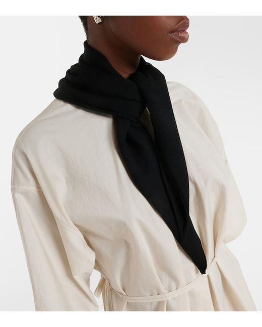 Lemaire Black Wool Scarf