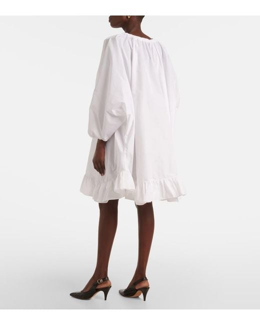 Patou White Ruffled Minidress