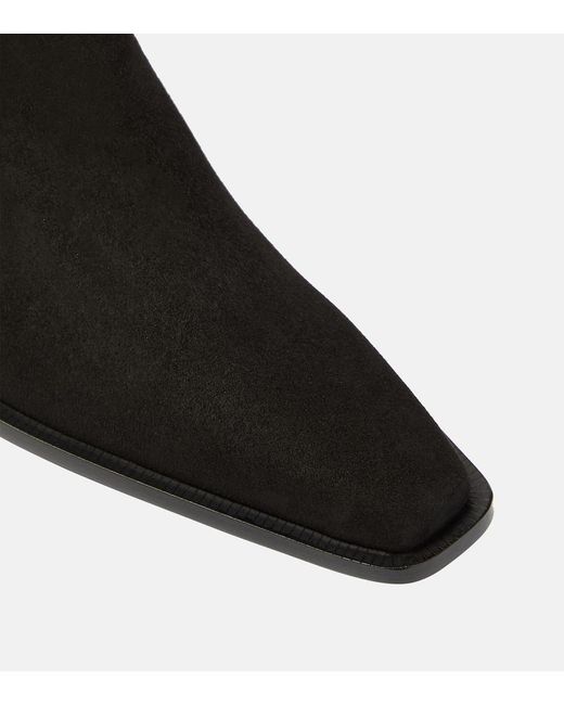 Totême Black The City Suede Ankle Boots