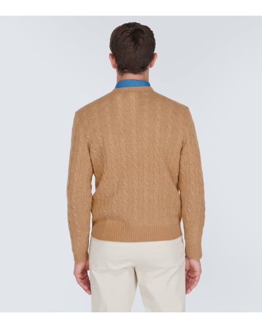 Polo Ralph Lauren Natural Cable-knit Wool Cashmere Sweater for men