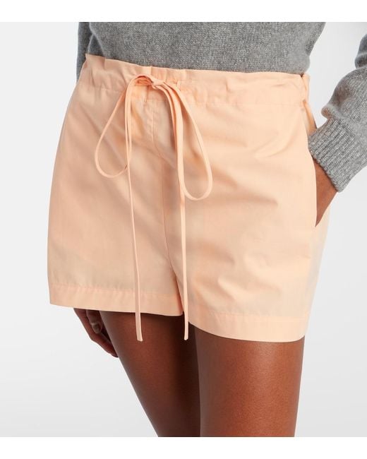 Khaite Natural Robbie Cotton Shorts