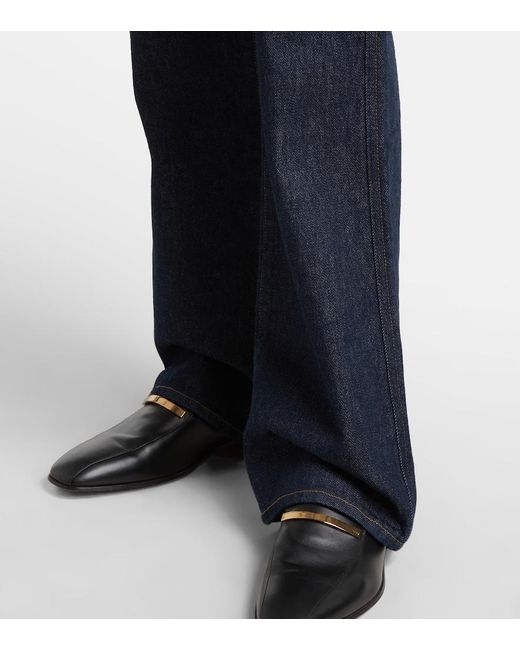 Agolde Blue Leena Mid-Rise Flared Jeans