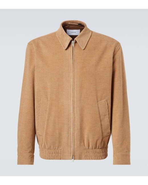 Lardini Brown Cotton And Alpaca Corduroy Jacket for men