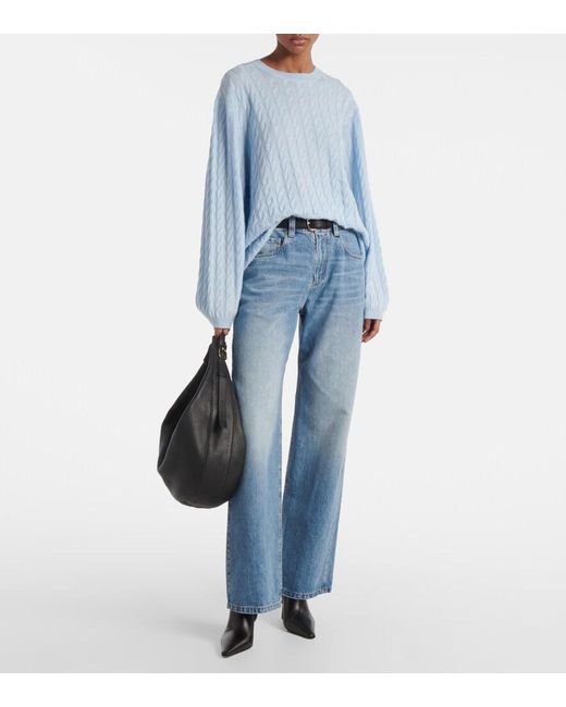 Jardin Des Orangers Blue Wool And Cashmere Sweater