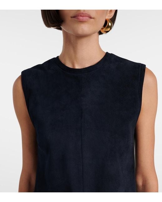 Stouls Blue Miuccia Suede Top