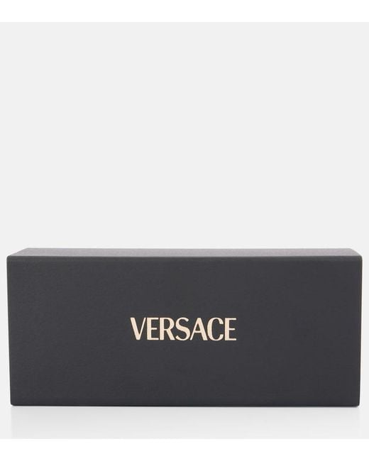 Versace Blue Rectangular Sunglasses