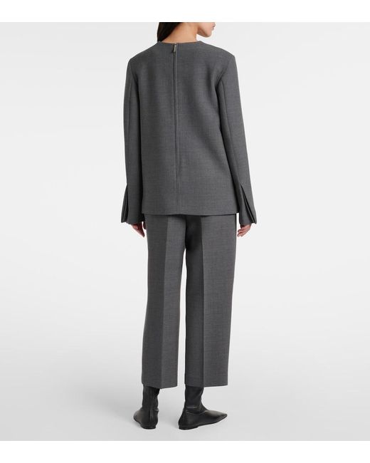 Totême Gray Round-Neck Top