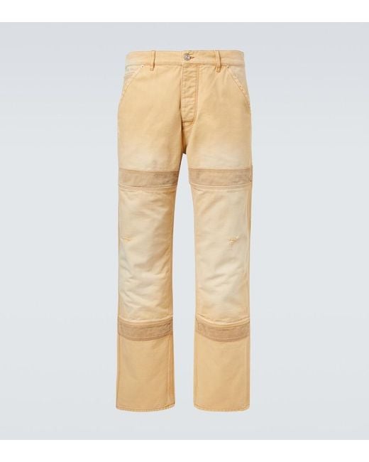 Wales Bonner Natural Sierra Cotton Canvas Straight Pants for men