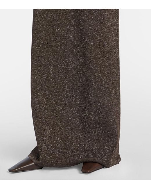 Max Mara Brown Open-Back Maxi Dress
