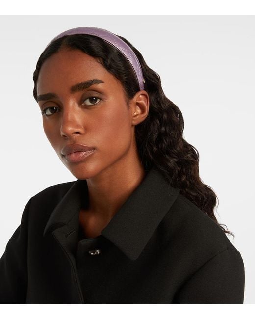 Gucci Purple Leather Headband