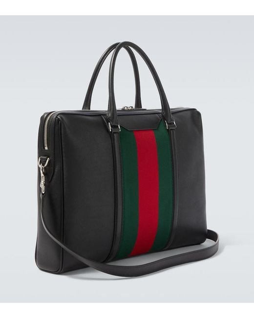 Gucci Black Leather Briefcase for men