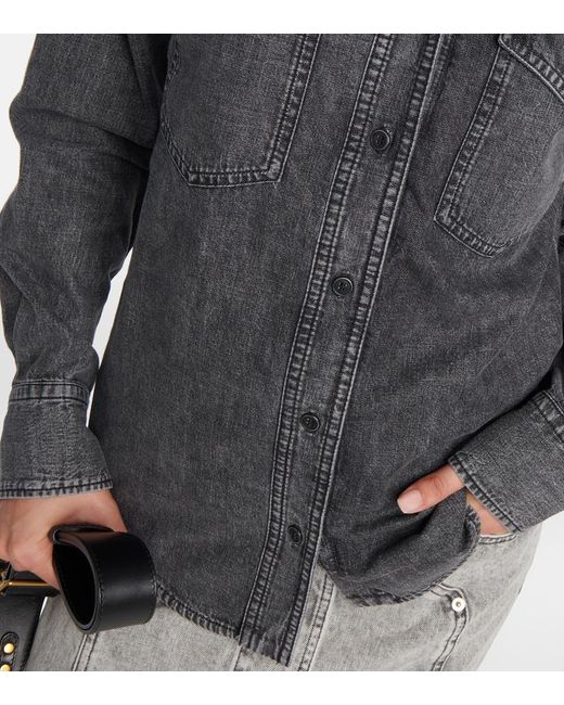 Isabel Marant Blue Danis Cotton Denim Shirt