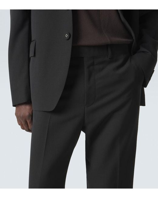 Wales Bonner Black Alto Virgin Wool Flared Pants for men