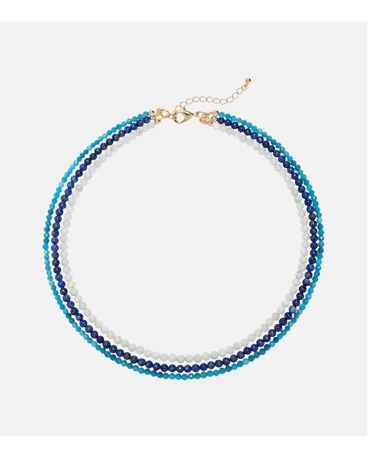 Jennifer Behr Blue Ersa Beaded Necklace