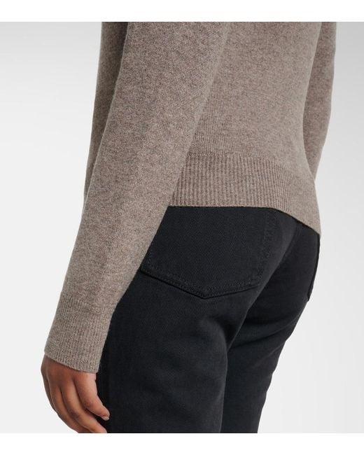 Saint Laurent Brown Cashmere Turtleneck Sweater