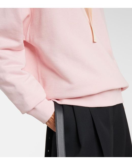 Jil Sander Pink Cotton Jersey Hoodie