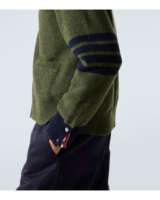 Thom Browne Cardigan Aus Wolle in Green für Herren