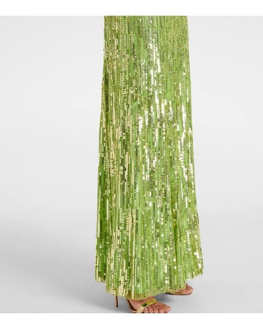 Jenny Packham Green Robe Nymph Mit Pailletten