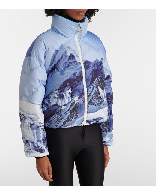 Perfect Moment Blue Mountain Printed Down Jacket