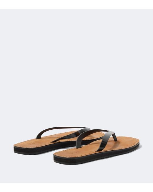 The Row Brown City Leather Thong Sandals for men