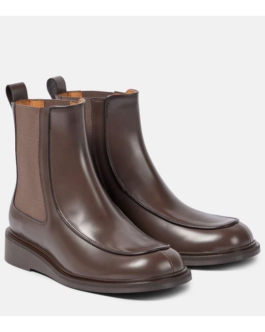 Tod's Brown Chelsea Boots Aus Leder