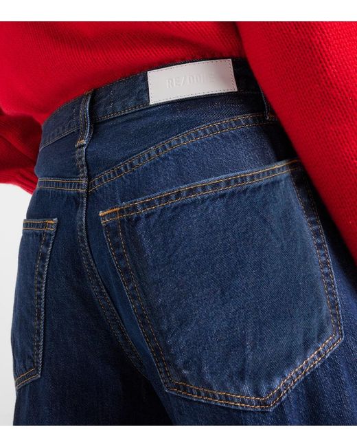 Jean Ample Palazzo A Taille Mi-Haute Re/done en coloris Blue