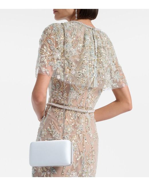 Clutch Bow di Self-Portrait in White