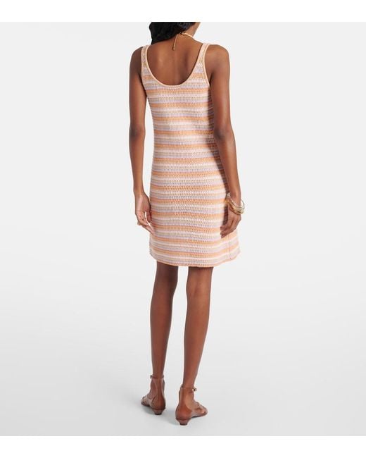 Chloé Pink Knitted Cotton Minidress