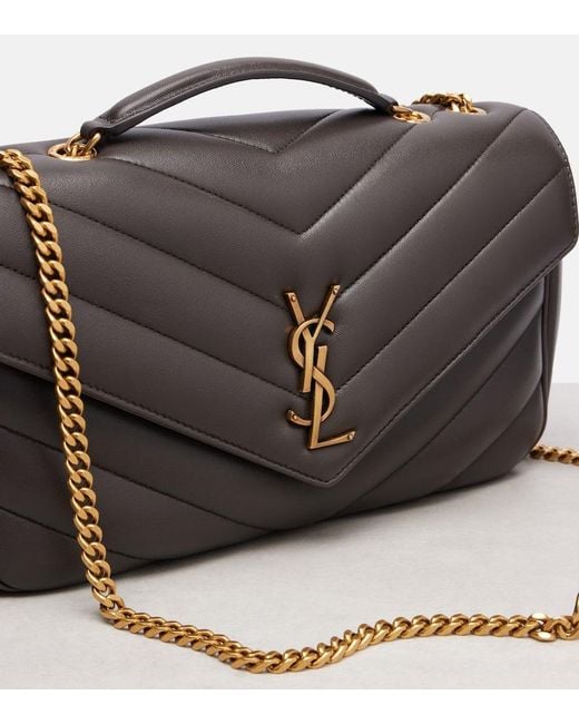 Saint Laurent Black Lou Lou Medium Leather Shoulder Bag