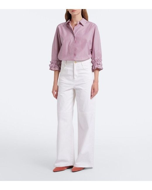 Max Mara White Wide-Leg Jeans