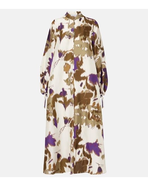 Max Mara Multicolor Maesa Printed Silk Maxi Dress