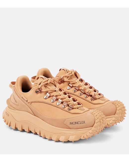 Moncler Brown Sneakers Trailgrip Apex Aus Leder