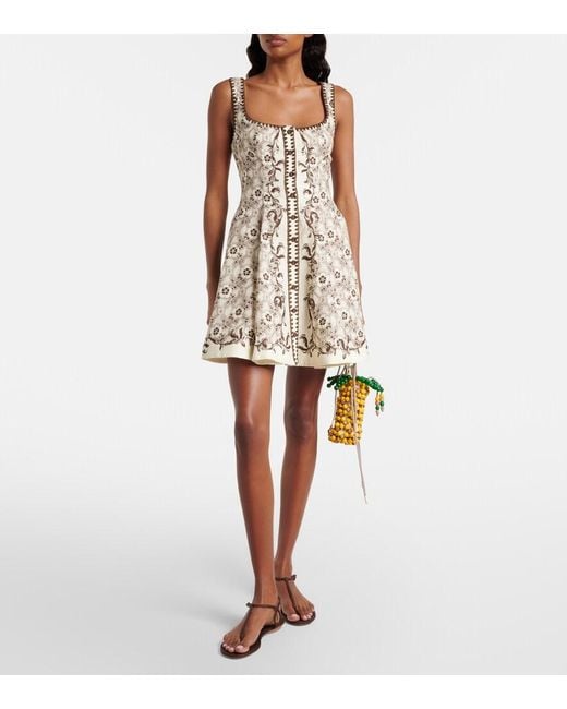 ALÉMAIS White Pineapple Mini Beaded Top-Handle Bag