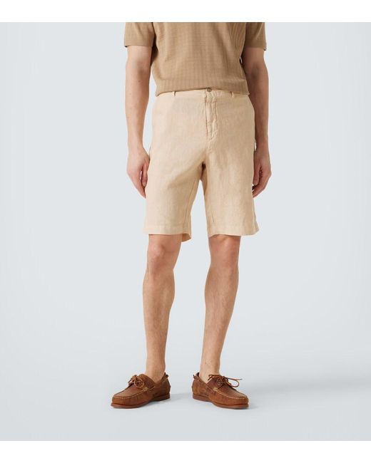 Bermudas De Lino Fedeli de hombre de color Natural