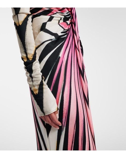 Roberto Cavalli Red Printed Gown