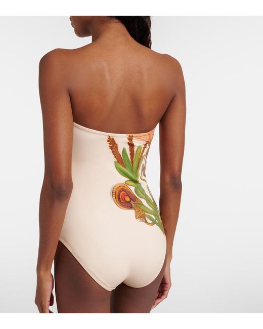 Ulla Johnson White Monterey Maillot Floral Swimsuit