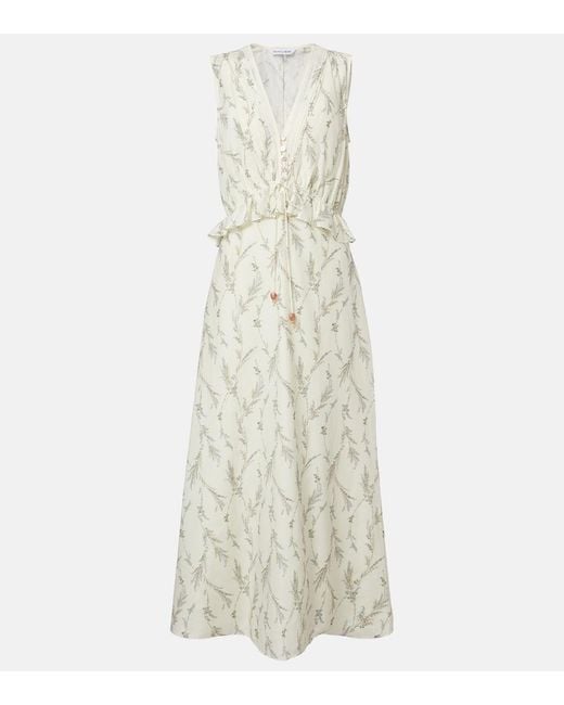 Veronica Beard White Ollian Cotton And Silk Voile Minidress