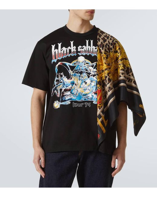 Junya Watanabe Black Sabbath Caped Cotton Jersey T-Shirt for men