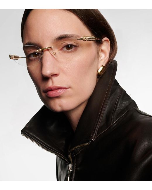 Cartier Metallic Clash De Cartier Cat-Eye Glasses